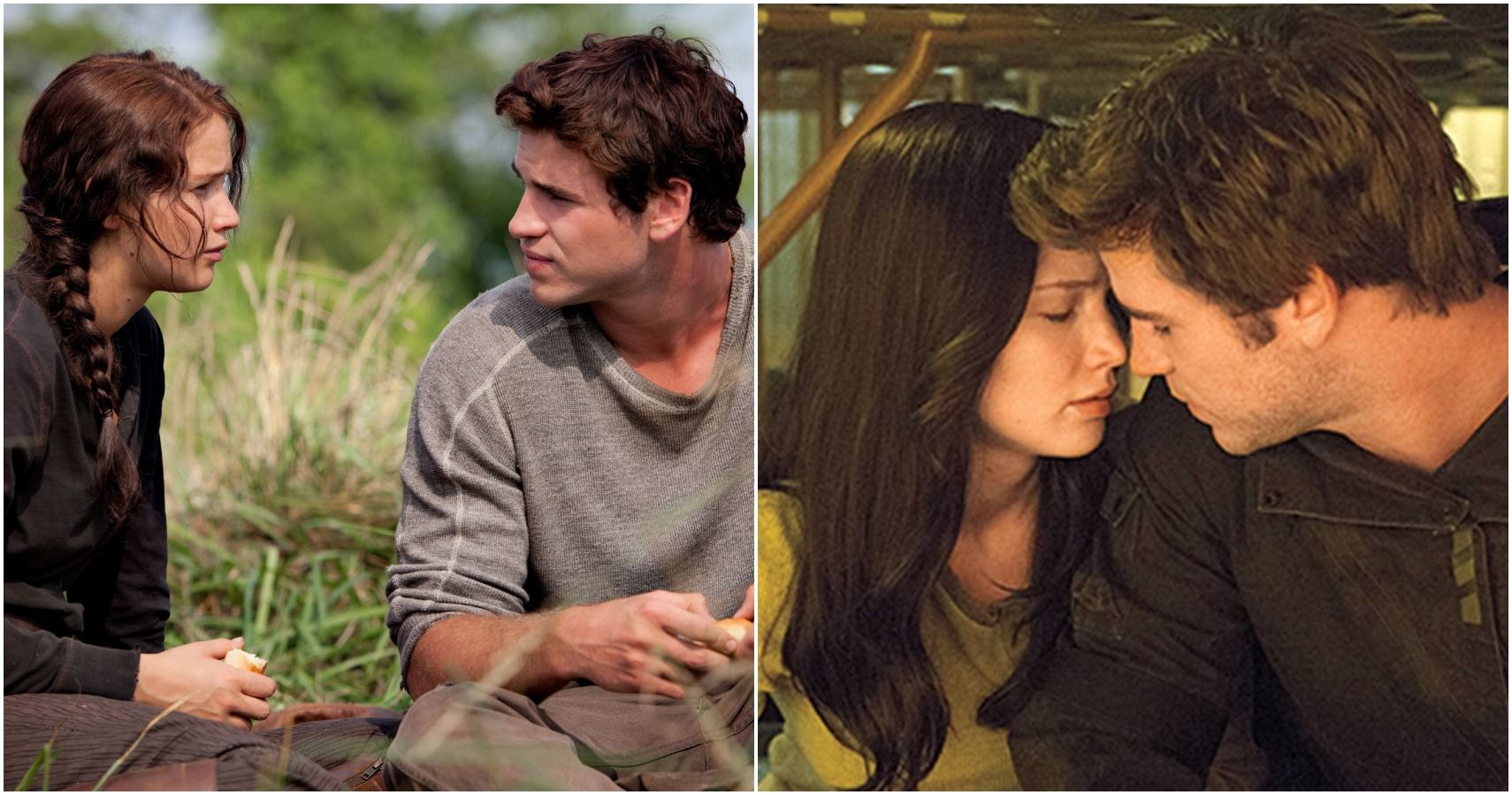 hunger games gale and katniss kiss