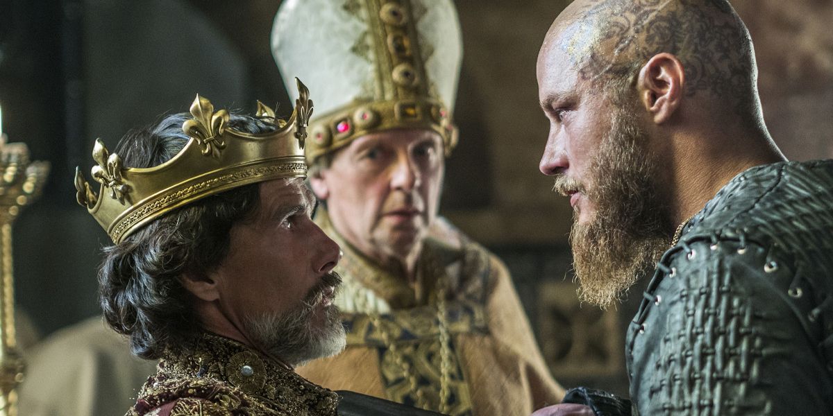 Ragnar confronts a king in Vikings