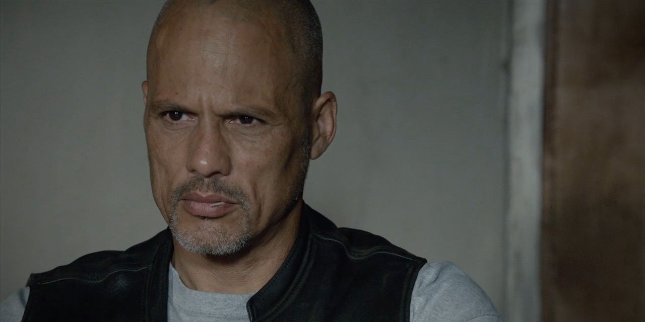 Happy looking serious in Sons of Anarchy