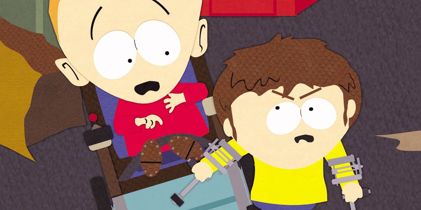 Jimmy and Timmy fighting on South Park