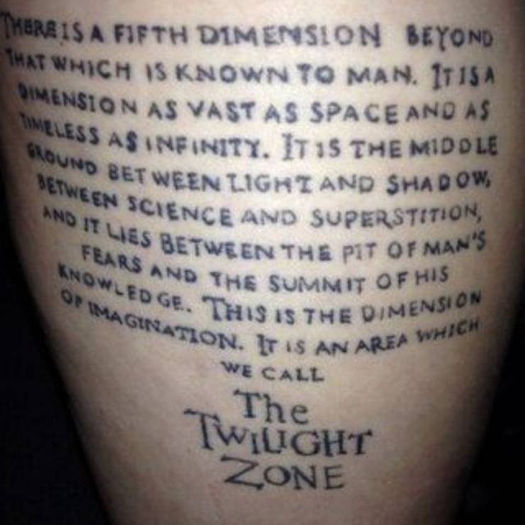 10 Tattoos Inspired By The Twilight Zone Screenrant