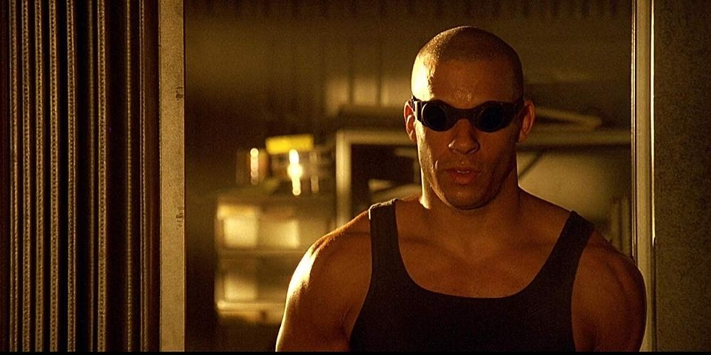 Vin Diesel as Riddick in Pitch Black 2000
