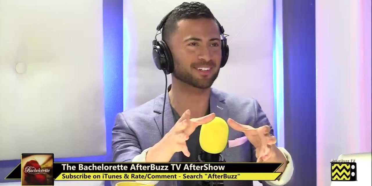 The host with the headphone on in Afterbuzz TV
