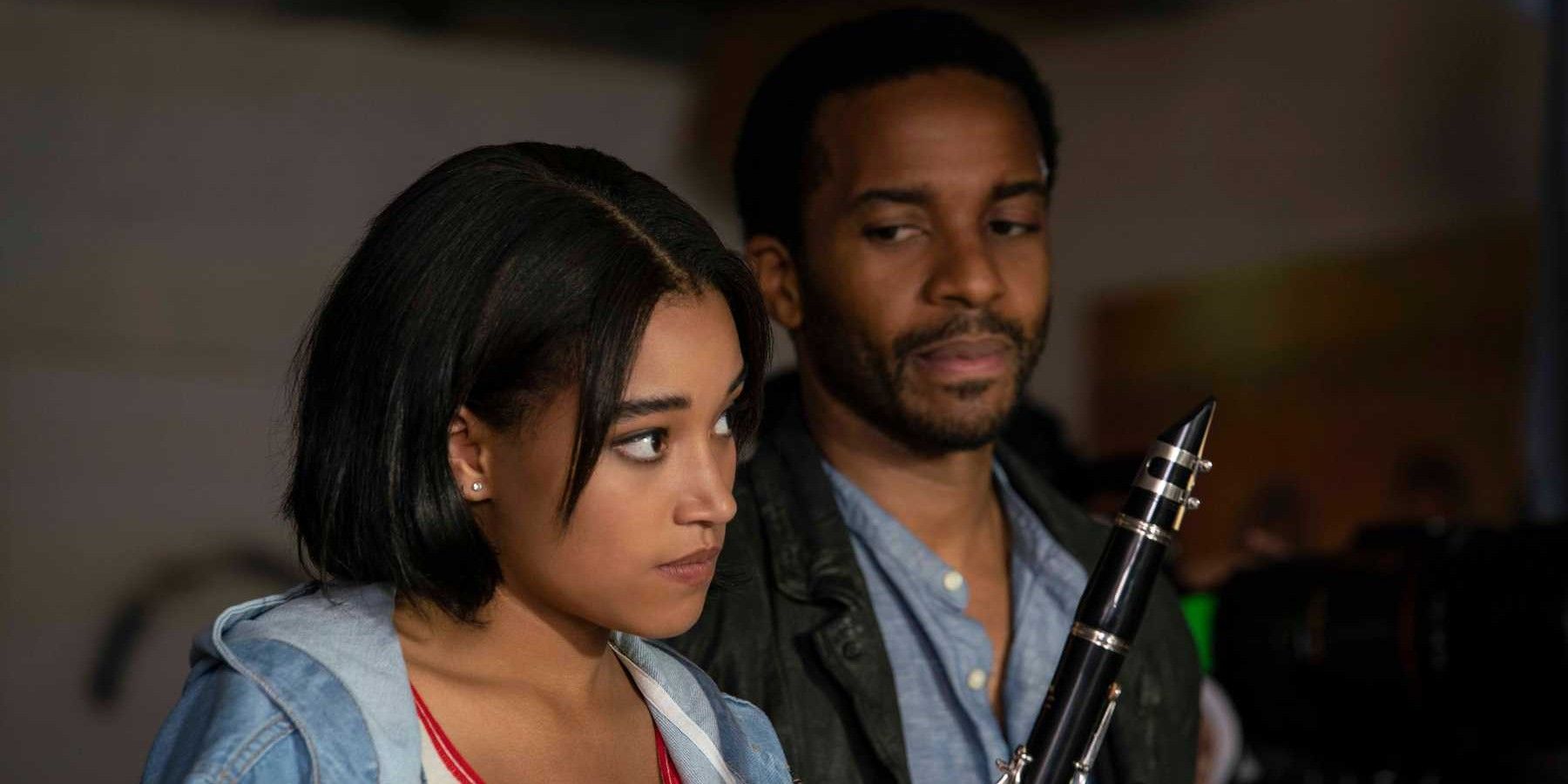Amandla Stenberg and Andre Holland in The Eddy