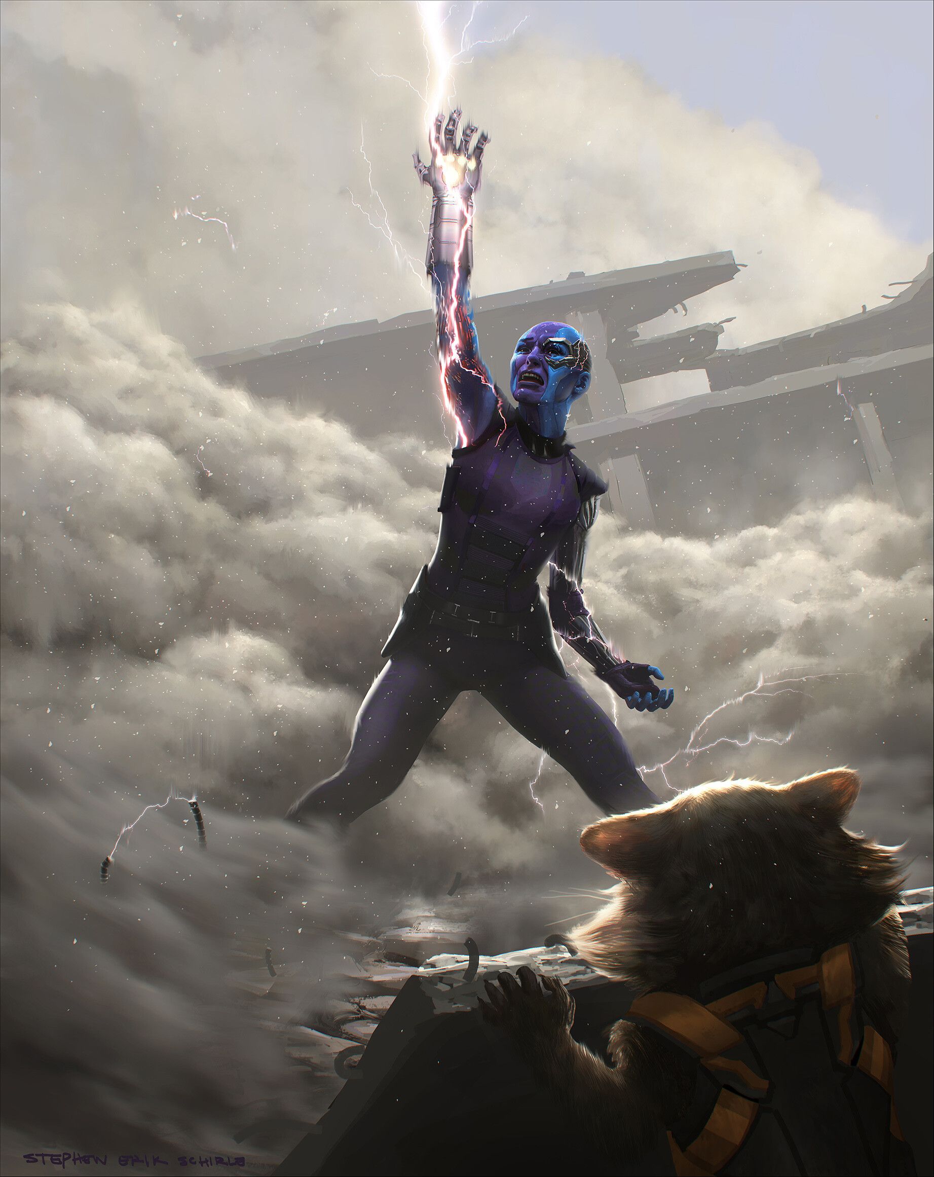 Avengers Endgame Nebula Infinity Gauntlet Concept Art