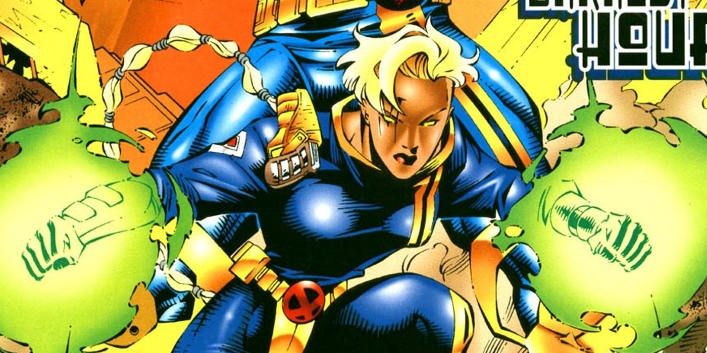 Fragmento dos X-Men usando seus poderes nos quadrinhos dos X-Men