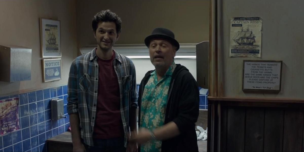 Ben Schwartz Billy Crystal Standing Up Falling Down Bathroom Scene