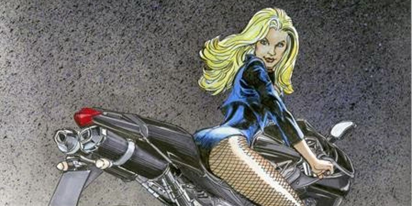 Black Canary on Motorcycle by Neal Adams