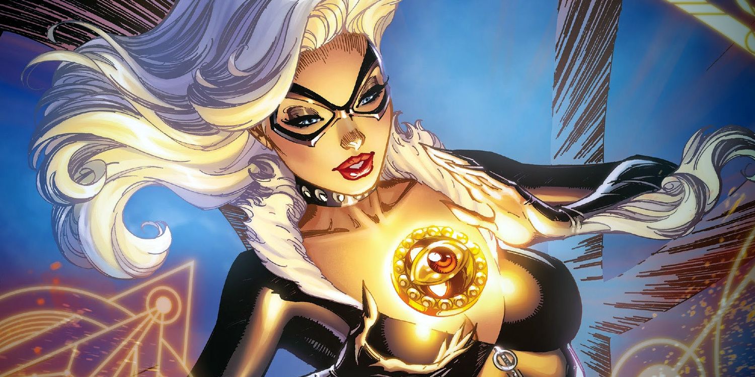Black Cat steals the Eye of Agamotto in Marvel Comics.