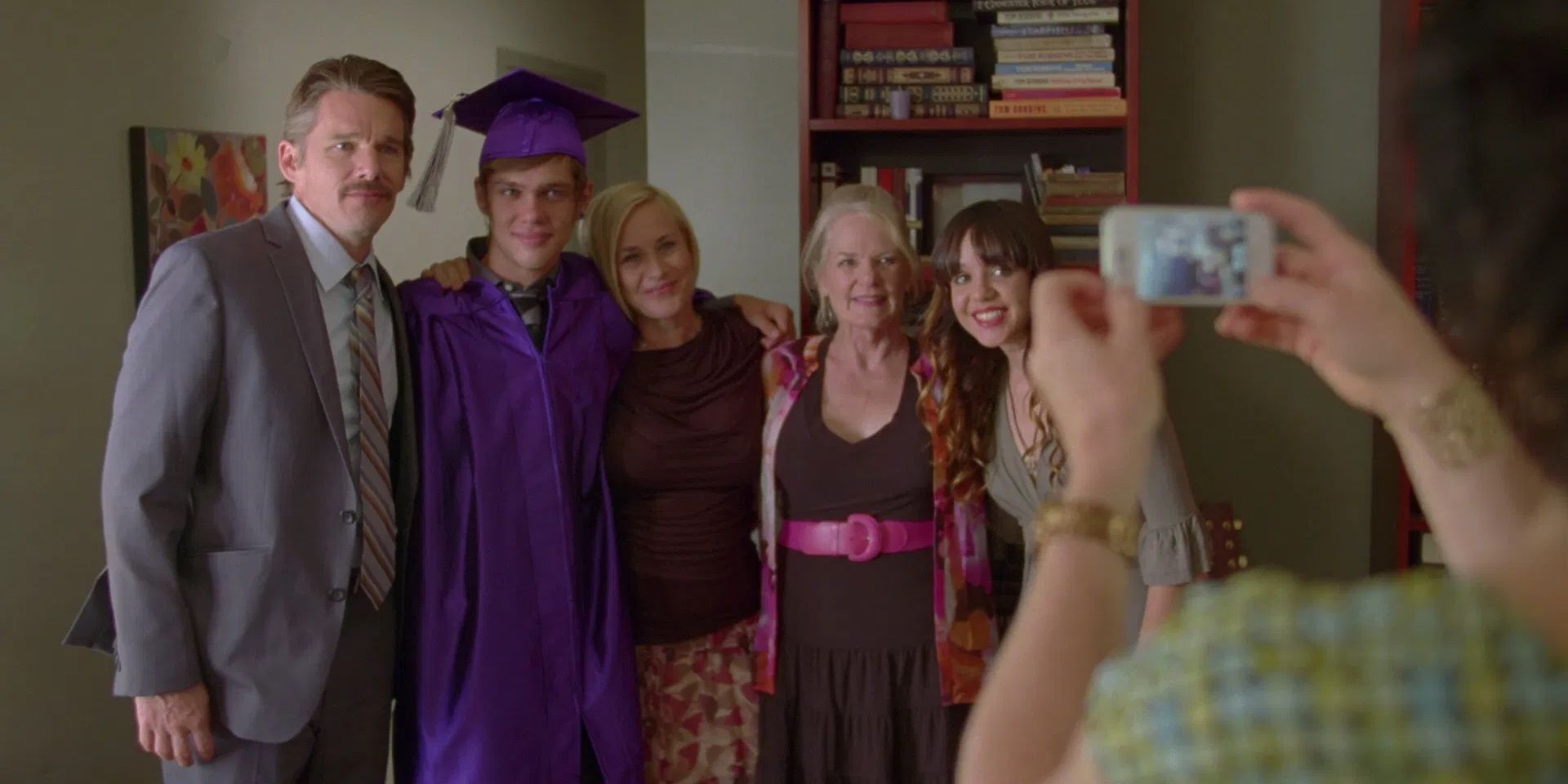 The Evans family on graduation day in Boyhood