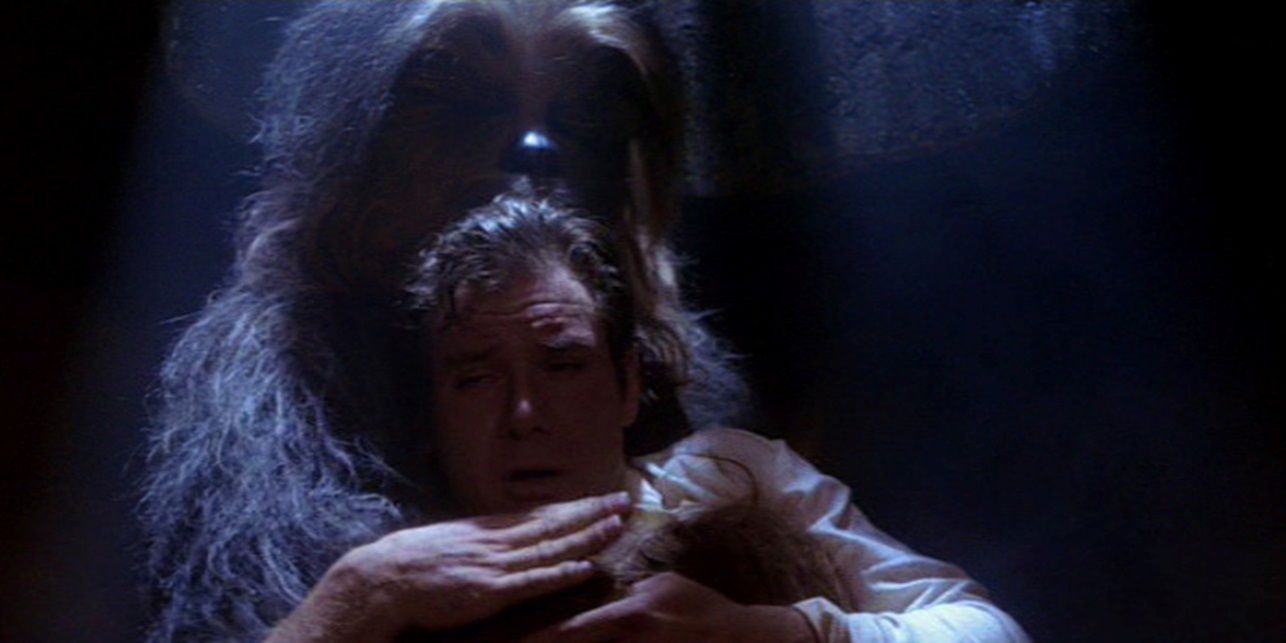 Chewie hugs Han in Return of the Jedi