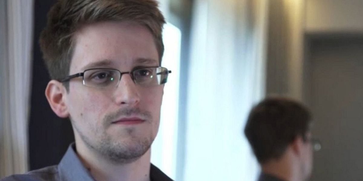 Edward Snowden looking disheartened