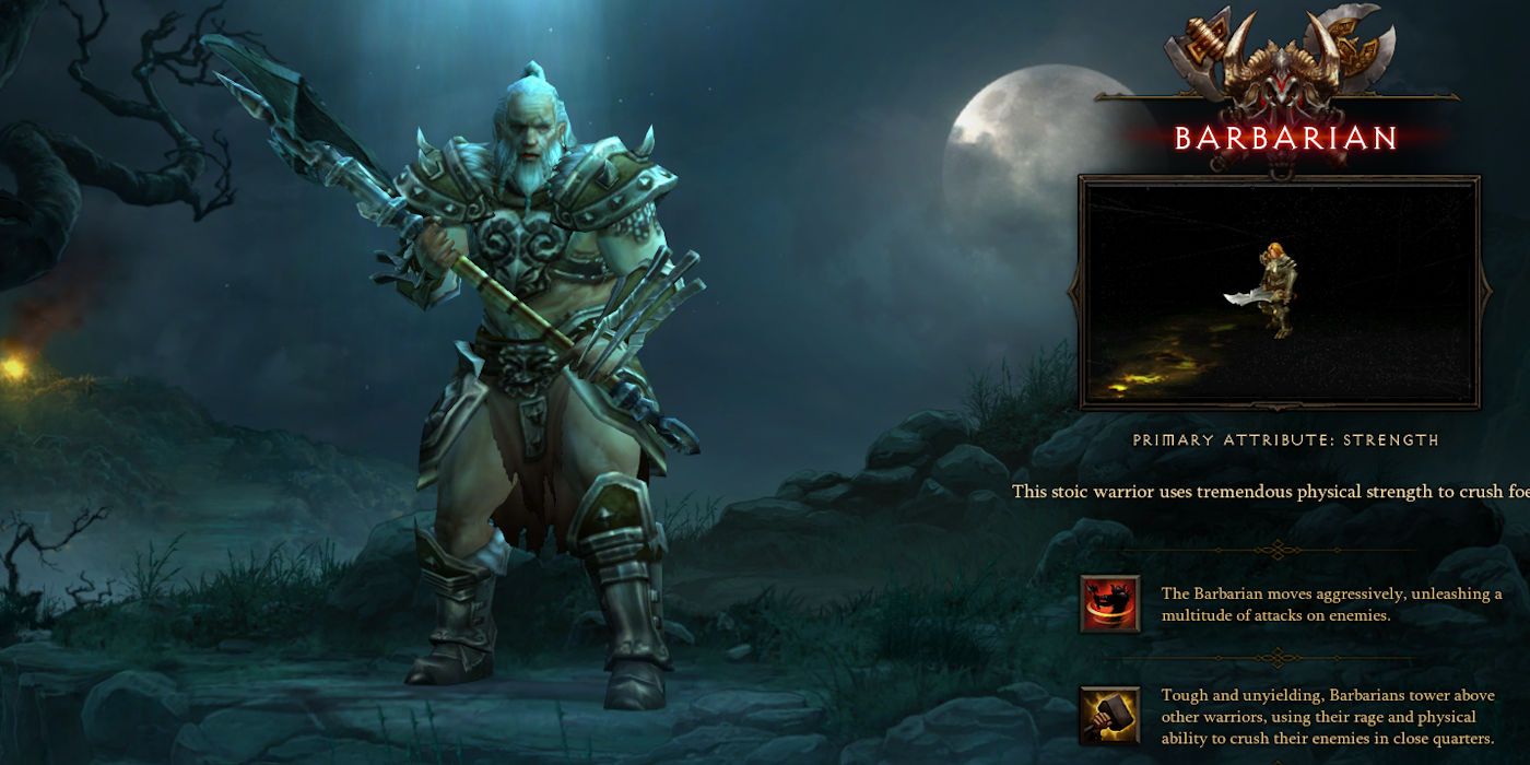 Diablo 3 Barbarian Male Seen on the title screen