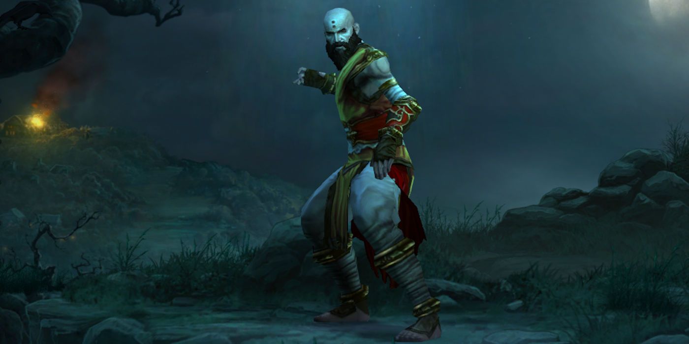 The monk posing for Diablo III