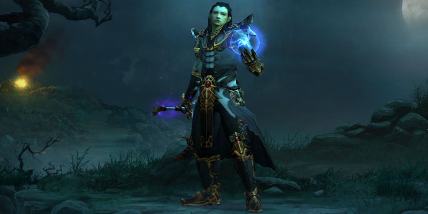 The male wizard from Diablo III on the home screen