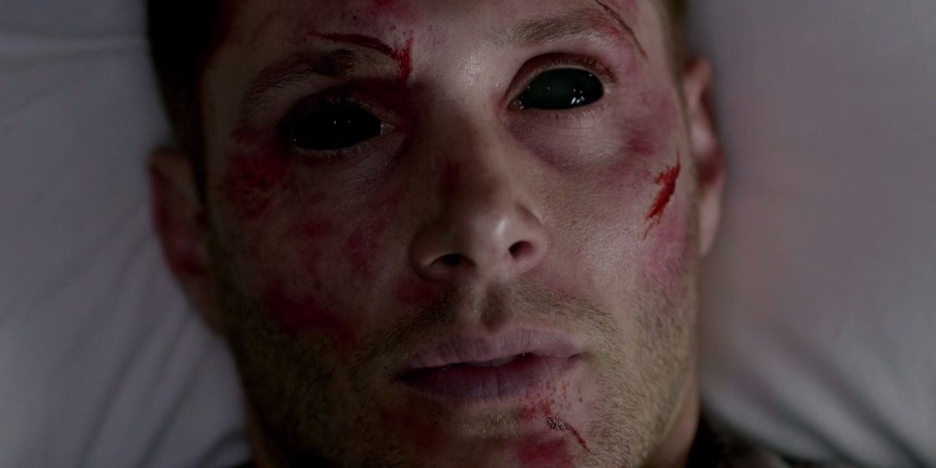 Dean with black eyes in Supernatural