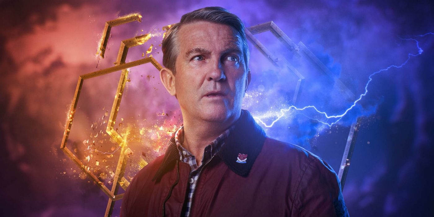 Uma imagem de Graham parecendo sério em Doctor Who