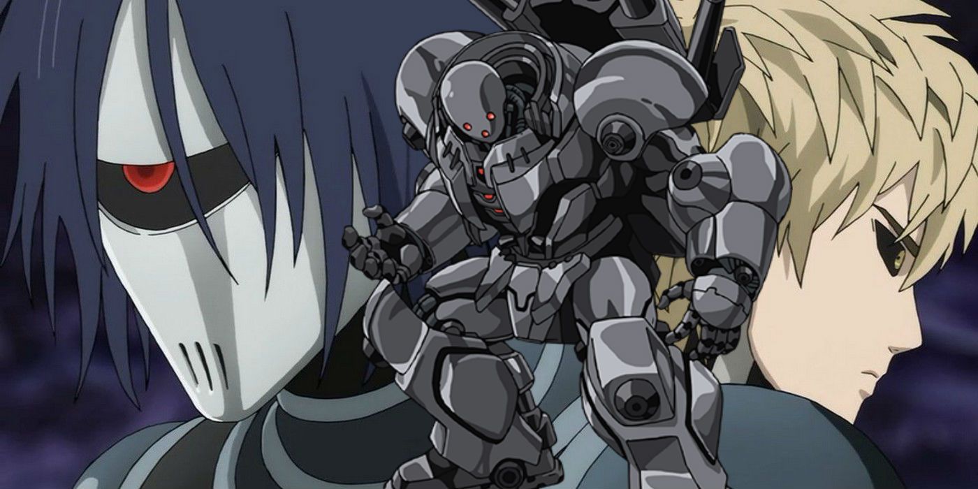 Drive Knight, Metal Knight and Genos in One-Punch Man