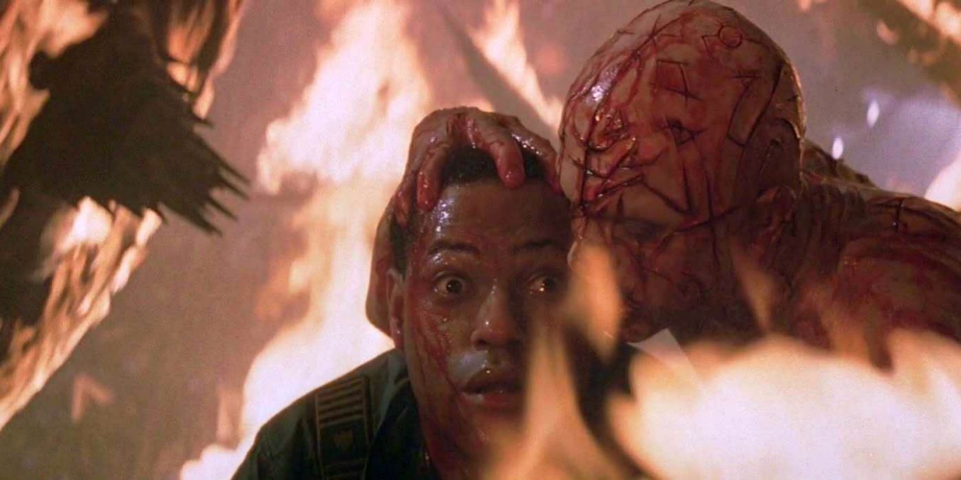 A demon attacks a man from Event Horizon 