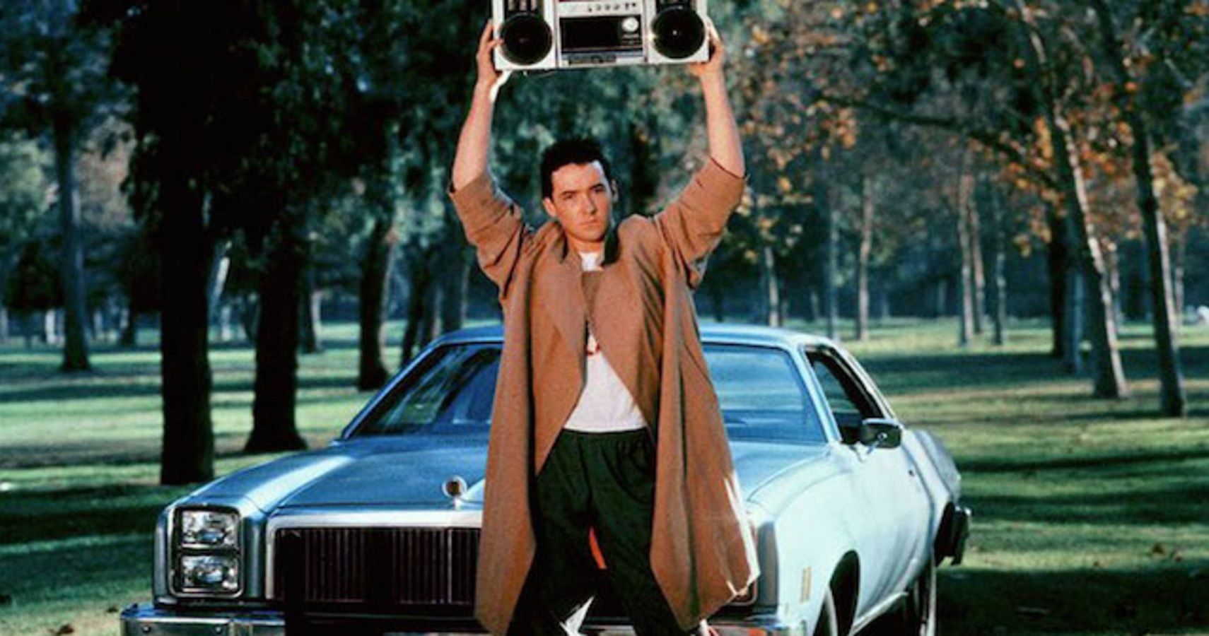 John Cusack holding a boom box in Say Anything