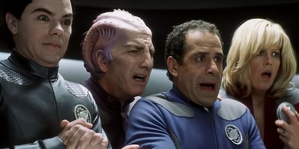 Characters in Galaxy Quest look surprised