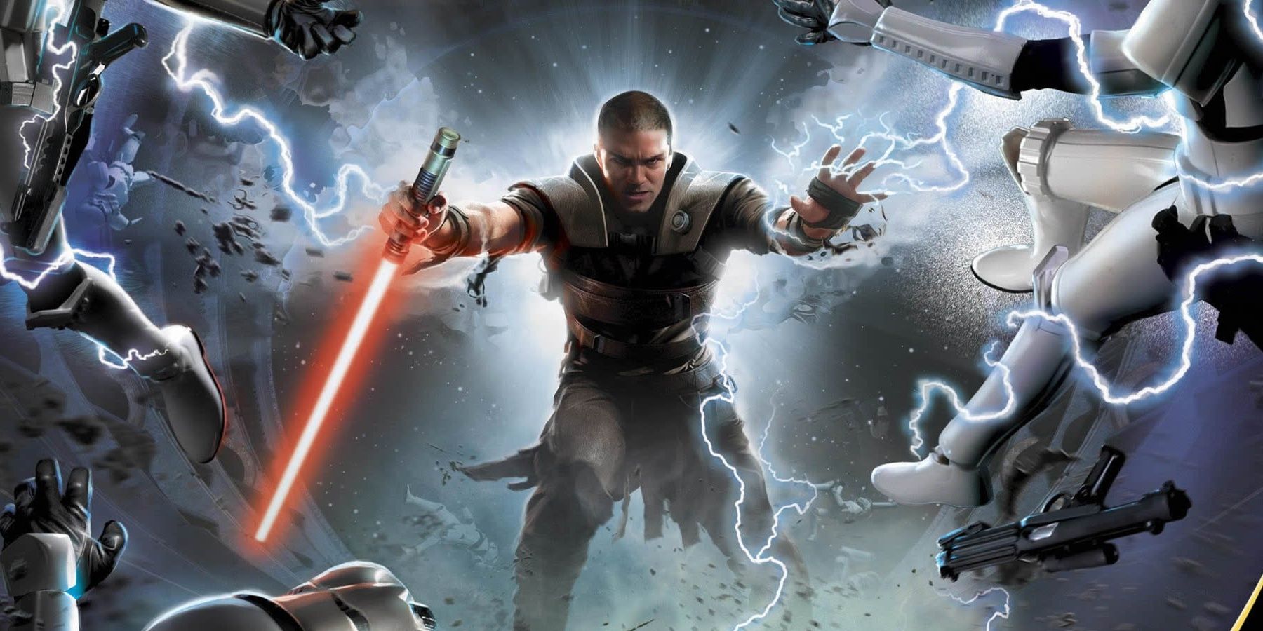 Kekuatan Galen Marke mendorong stormtroopers di Star Wars Force Unleashed