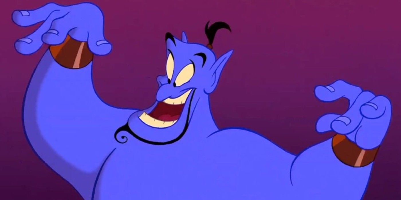 The Genie using his magic in Aladdin