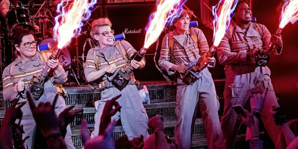 The cast of Ghostbusters 2016