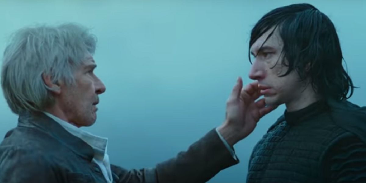 Han Solo and Ben Solo speak with one another in Star Wars The Rise of Skywalker