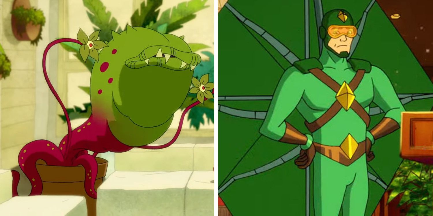 Harley Quinn Frank the Plant and Kite-Man