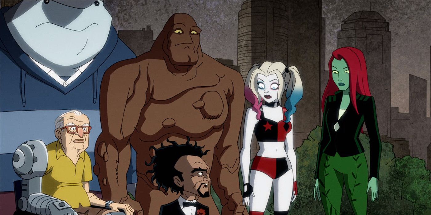 Harley Quinn Rei Tubarão Clayface Doutor Psico Cy Borgman Hera Venenosa