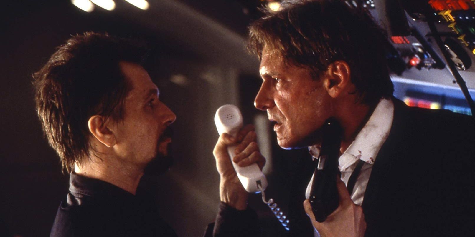 The president is held hostage by Gary Oldman in Air Force One