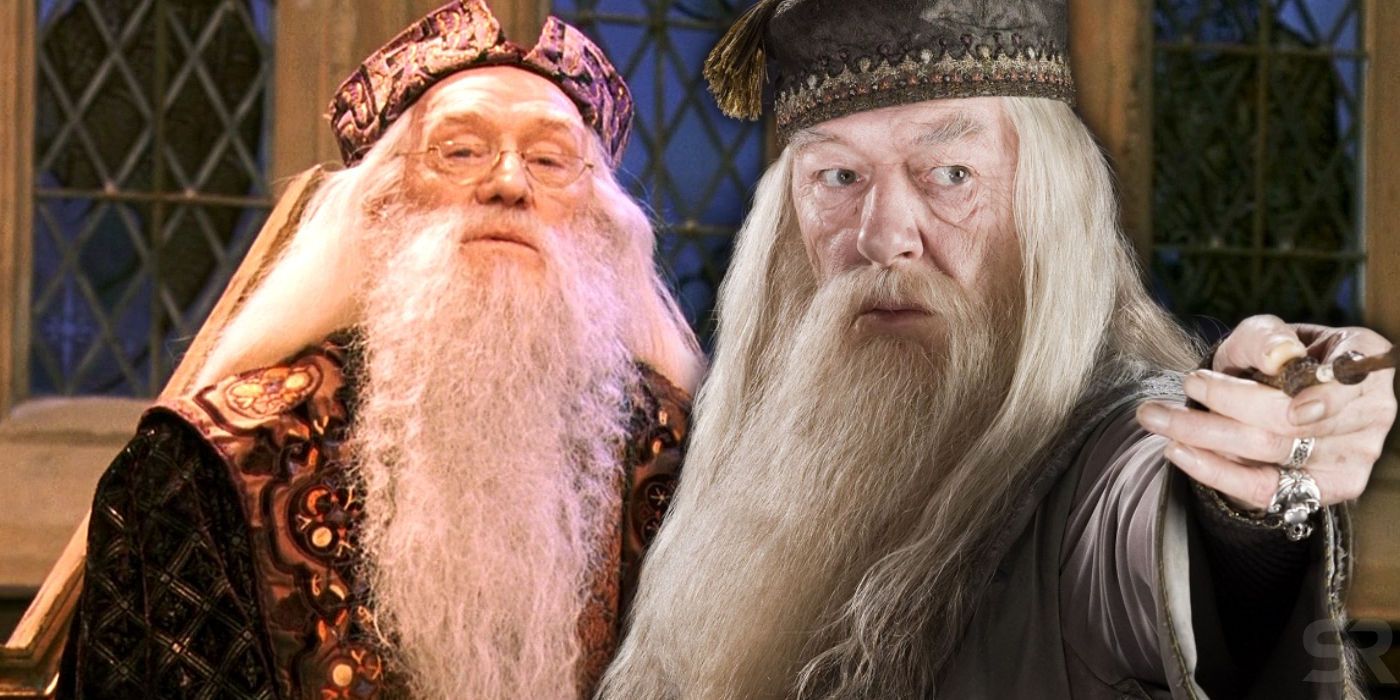 Harry Potter Dumbledore actors Richard Harris and Michael Gambon