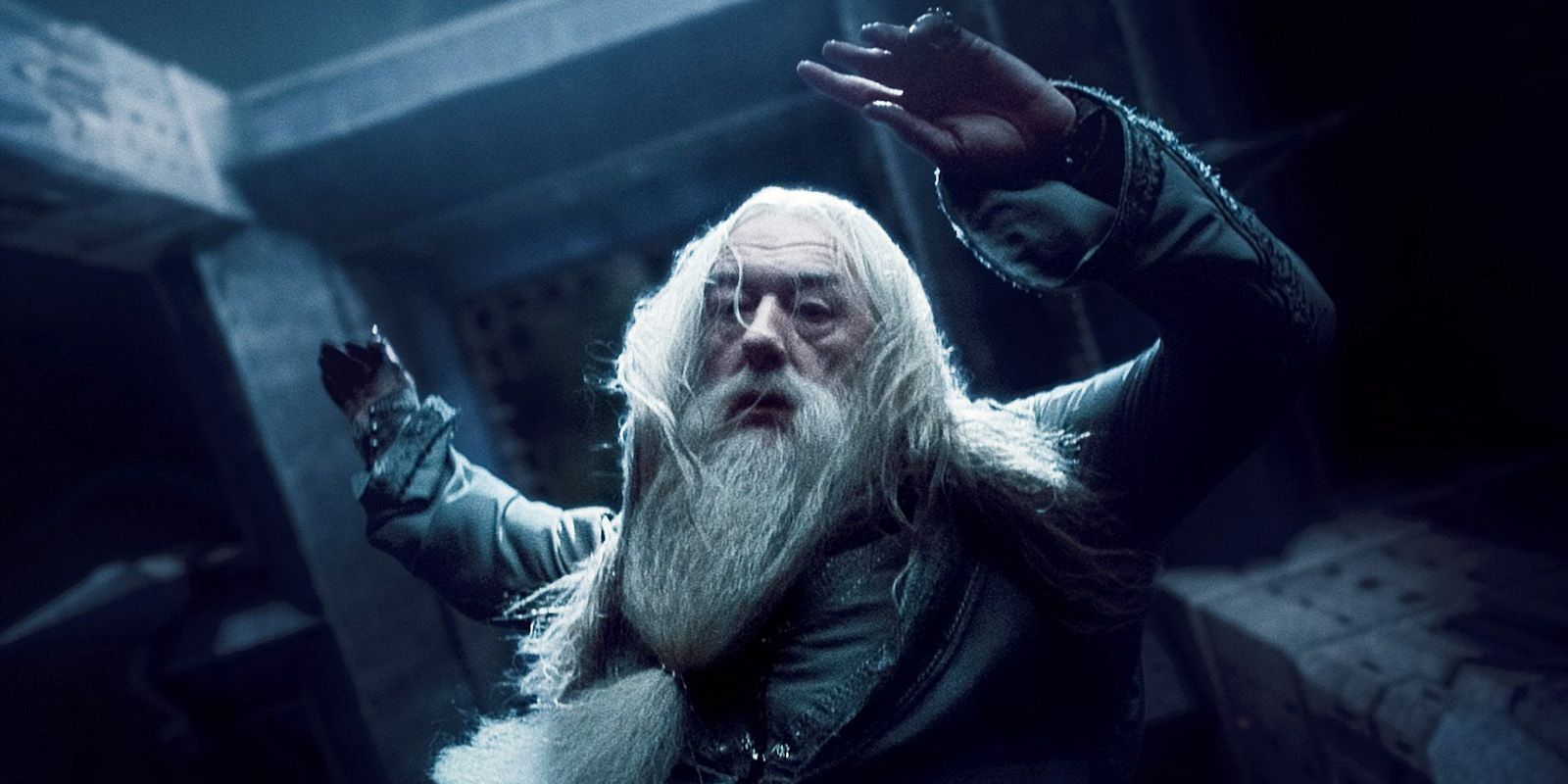 Cena da morte de Dumbledore em Enigma do Príncipe