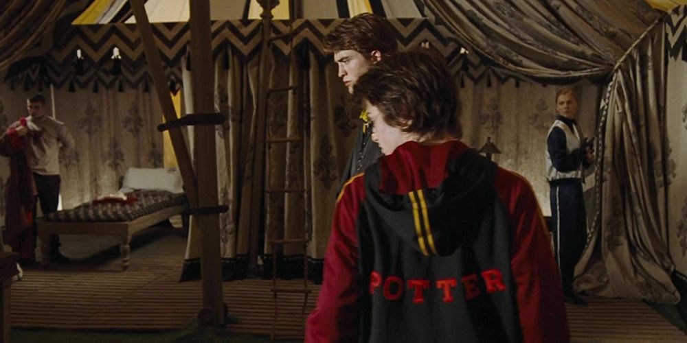Harry and Cedric in Tent for Lying Entry GoF
