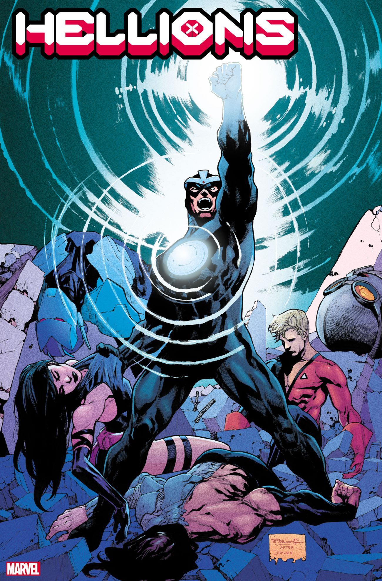 Havok in Hellions 4 Marvel Comic Cover