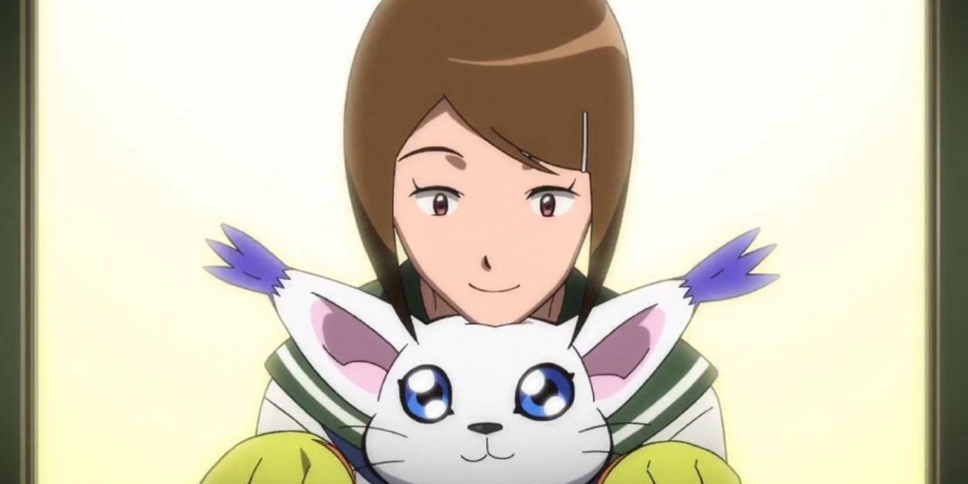 Hikari and Tailmon as seen in Digimon Adventure tri