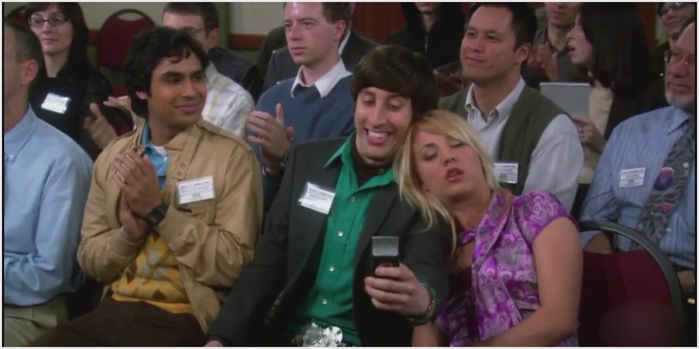 Howard Raj and Penny in The Big Bang Theory