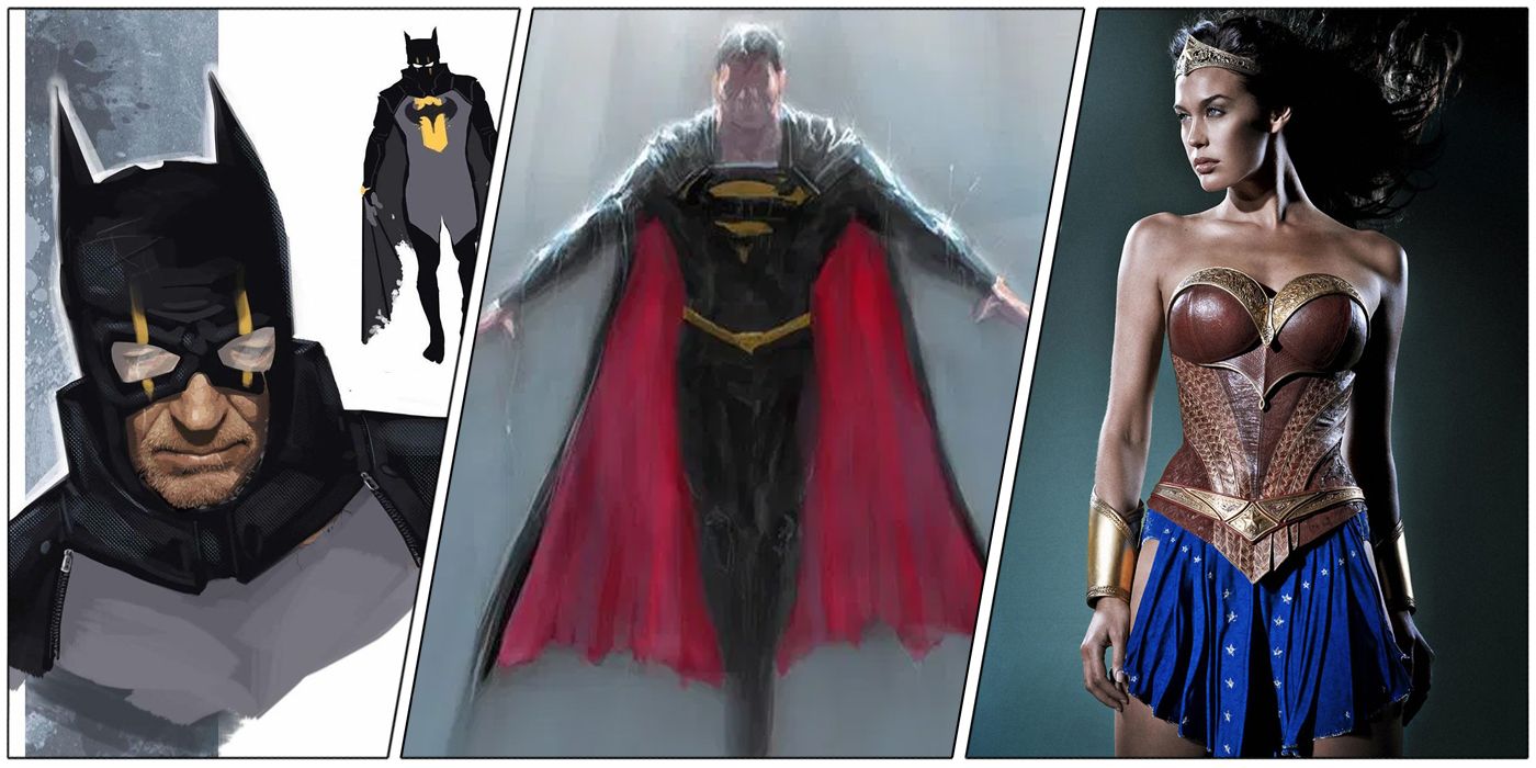Concept art and costumes for Justice League Mortal