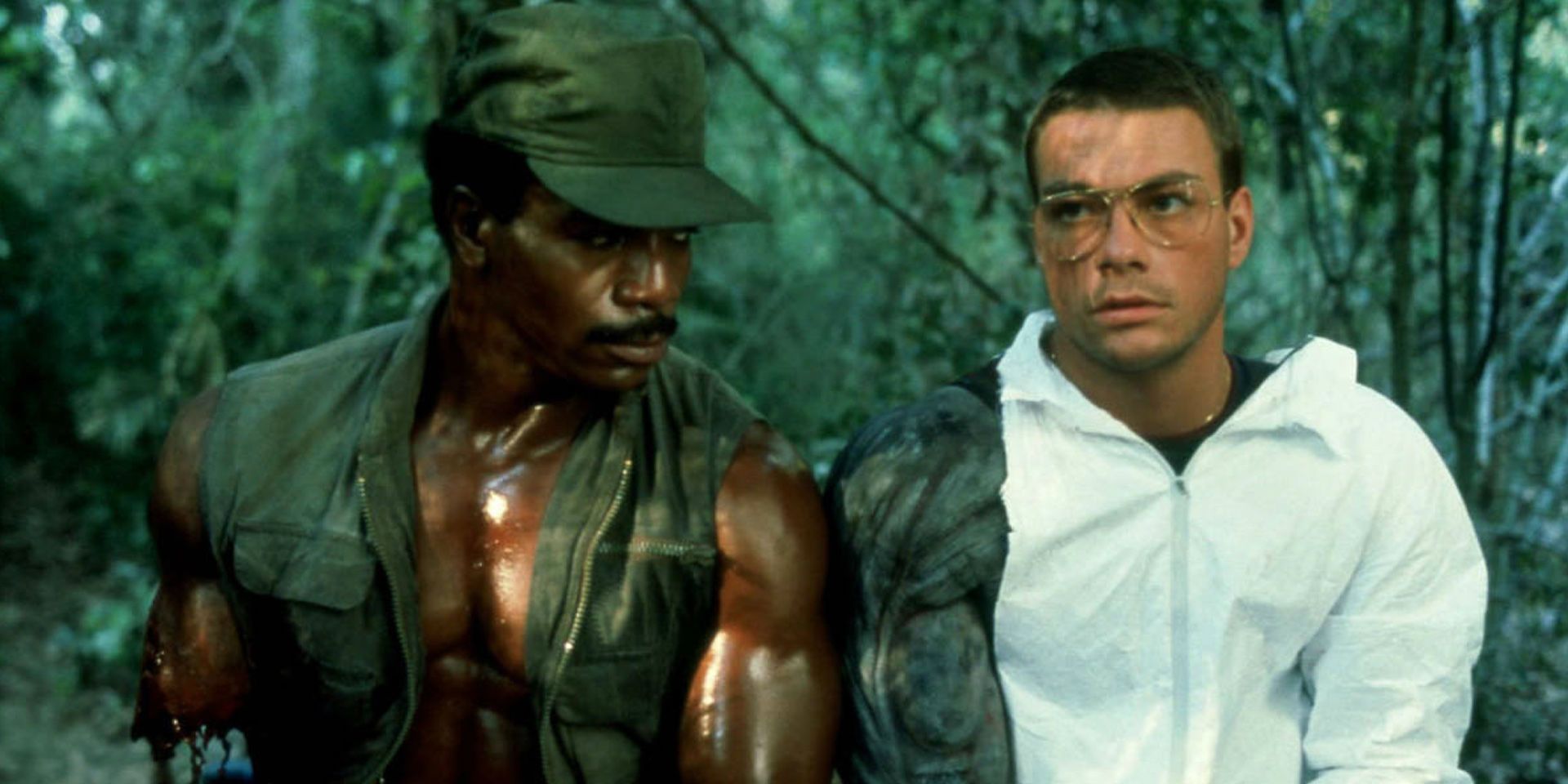 Jean-Claude Van Damme on Predator Set with Carl Weathers
