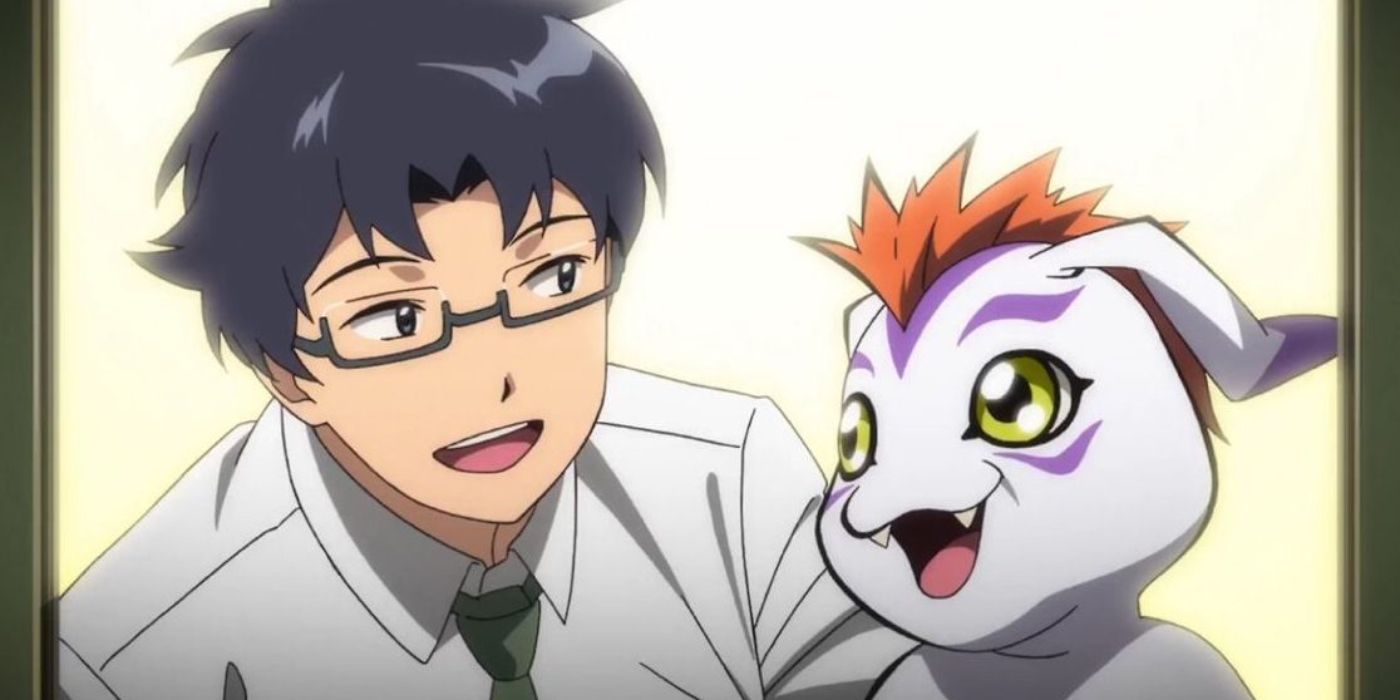 Jyou and Gomamon as seen in Digimon Adventure tri