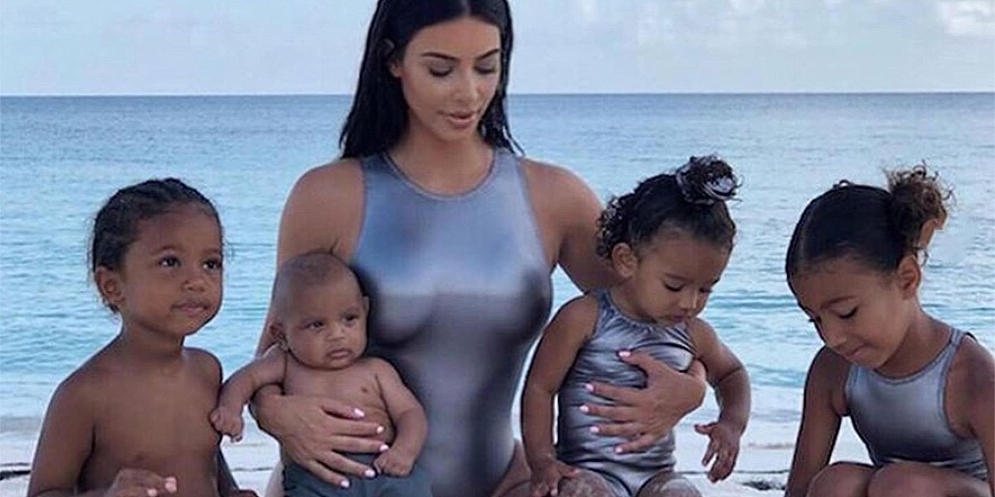 Kim Kardashian and her kids, North West, Saint West, Chicago West, Psalm West