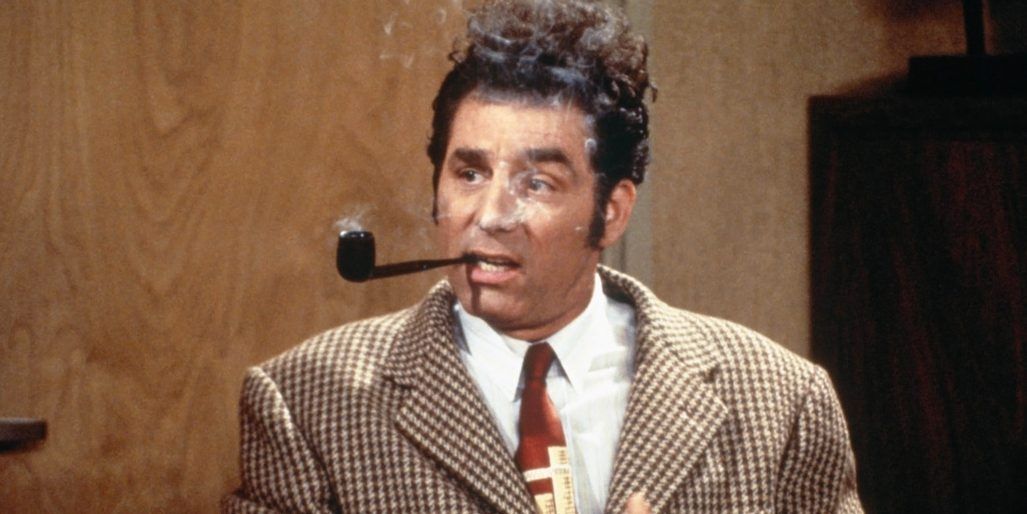 Kramer smoking a pipe