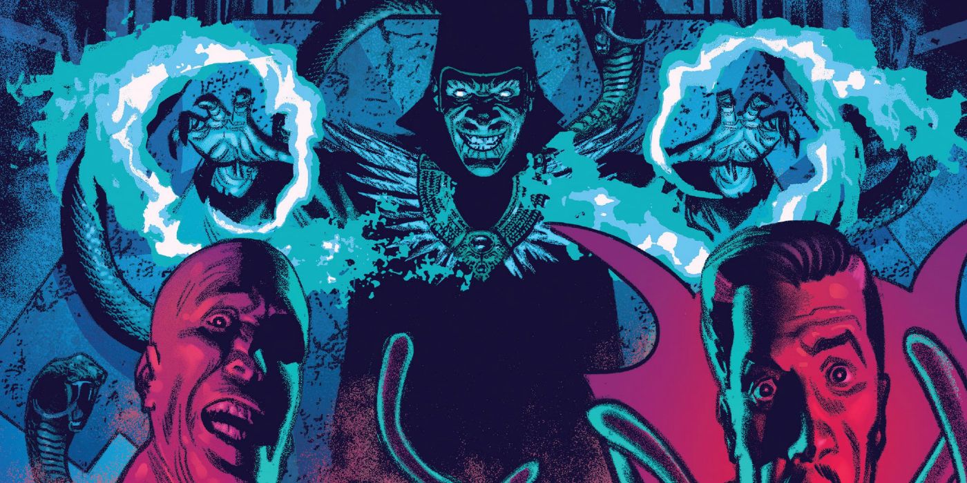 Kulan Gath uses his powers in Savage Avengers comics.