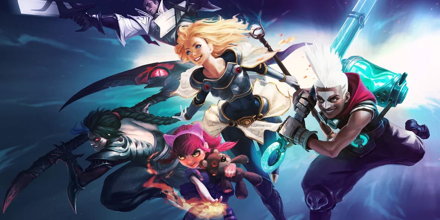 Five characters from League of Legends.