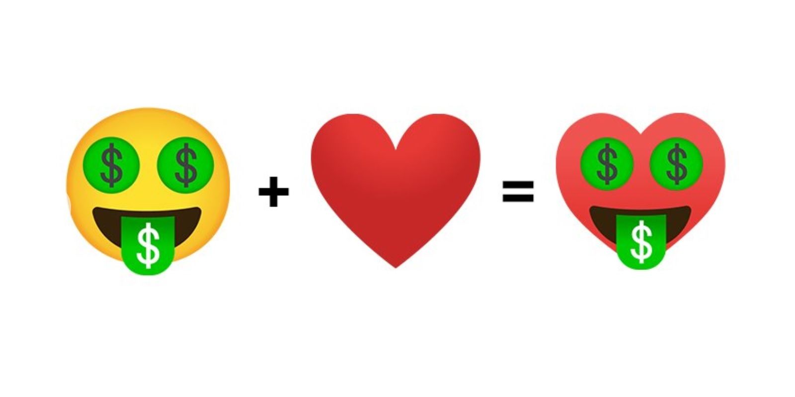 Love Heart Money Emoji mashup