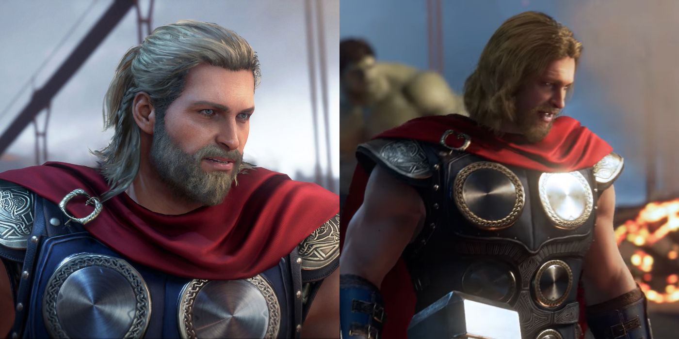 Marvels Avengers Updated Character Model Comparison Thor