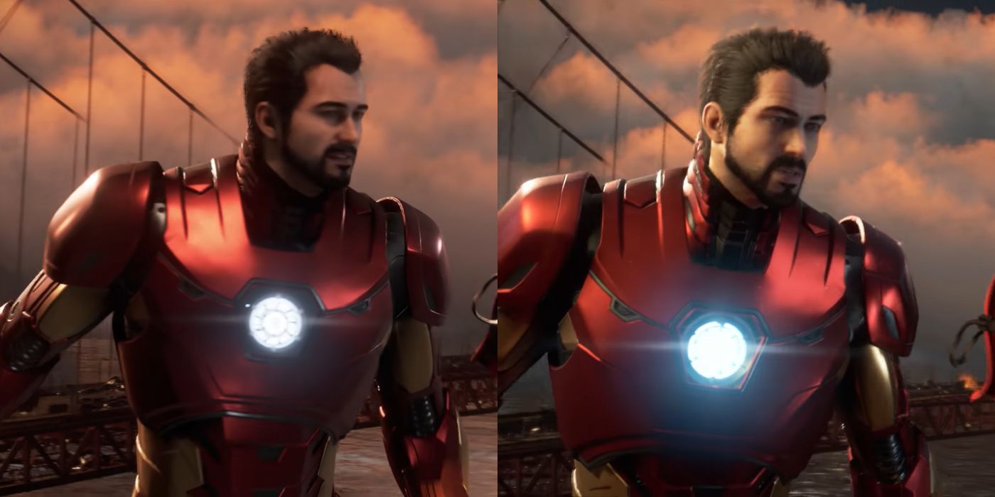 Marvels Avengers Updated Character Model Comparison Tony Stark