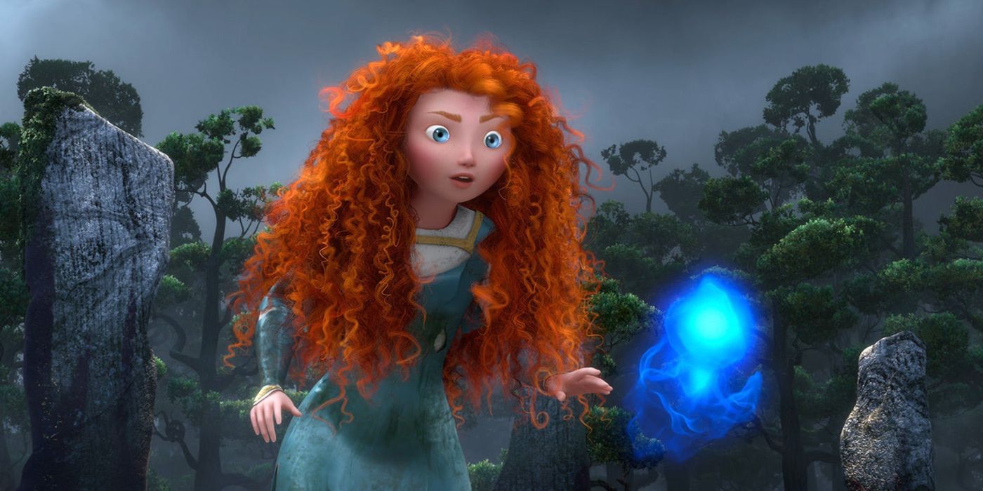 Merida sees a wisp in Brave