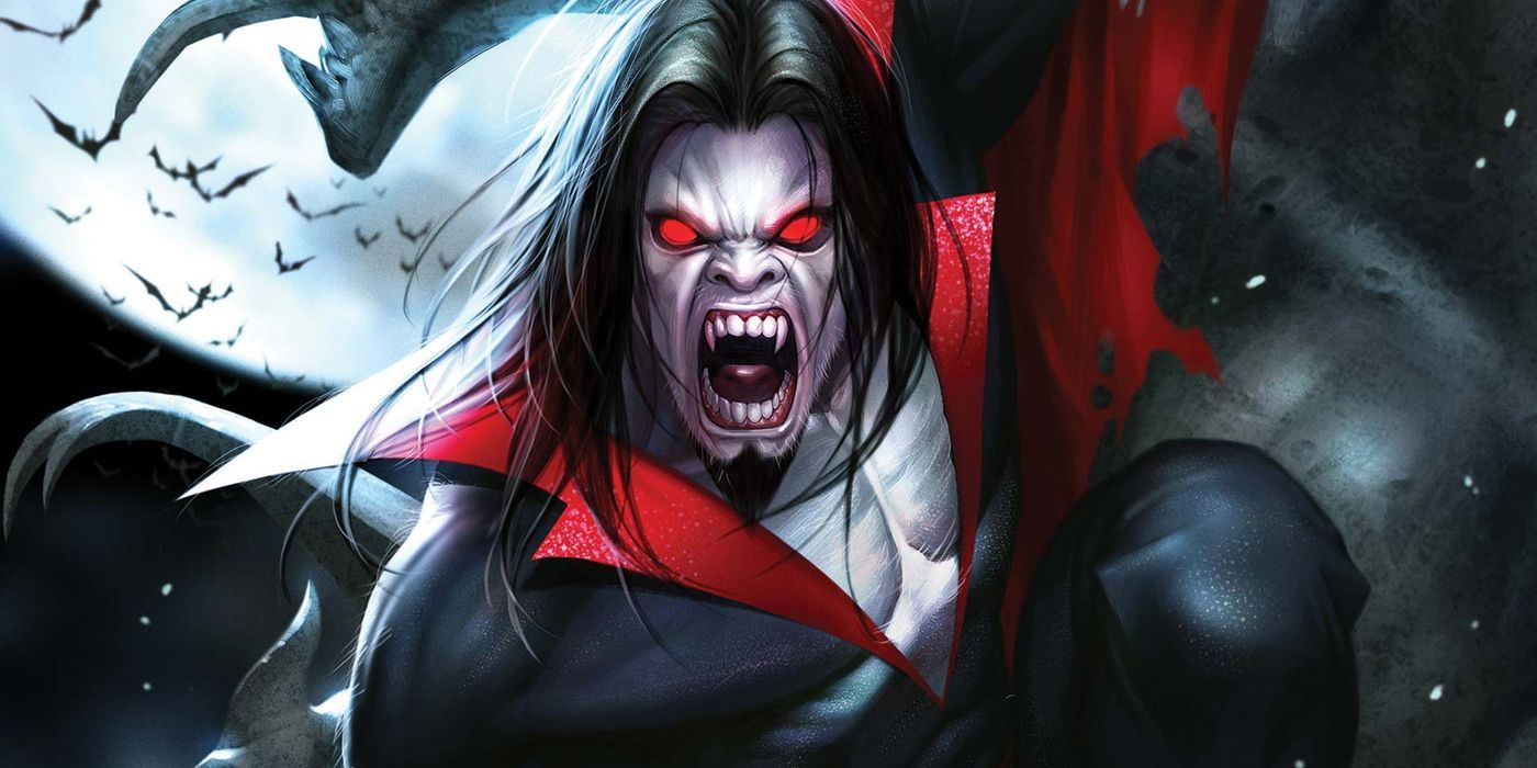 Morbius the Living Vampire attacks in Marvel Comics.